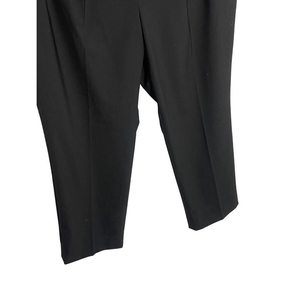 NWT J. Crew Crochet-Trimmed Pleated Black Trouser Pants-sz 14 - Picture 10 of 11